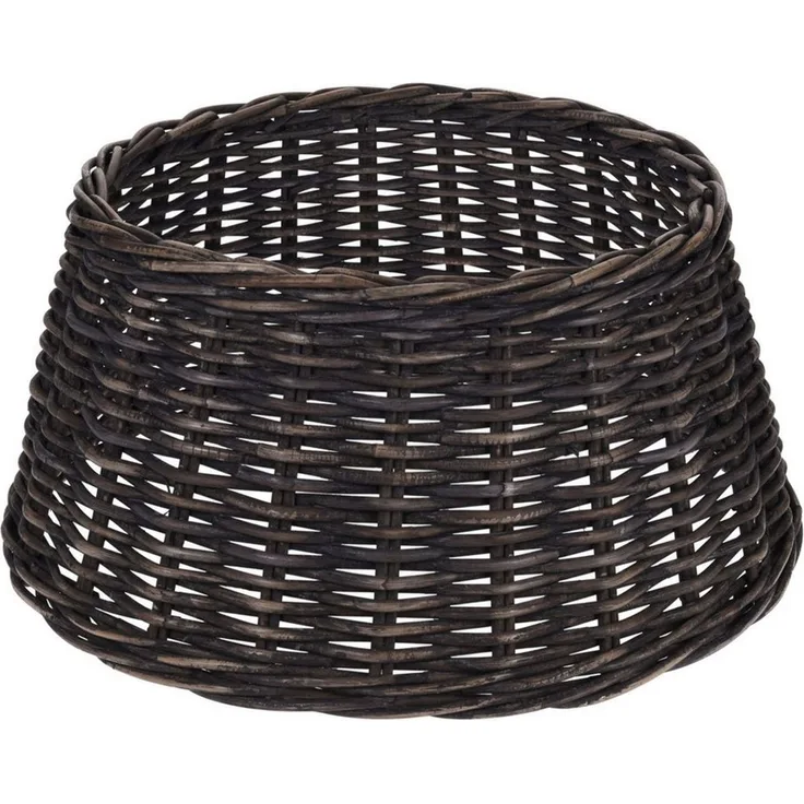 Spetebo Weihnachtsbaumdecke Rattan Weihnachtsbaumrock aus Weide 60 cm - braun (1-tlg), Abdeckung für den Christbaum Ständer
