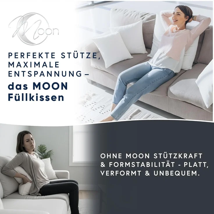 MOON Heimtextilien Dekokissen Füllkissen Classic Peached Touch versch. Größen Polyester – Bild 7