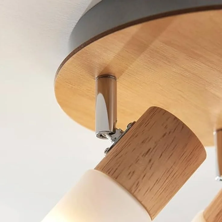 Lindby Deckenstrahler Christoph, Holz IP20, 3 x 5 W LED – Bild 7