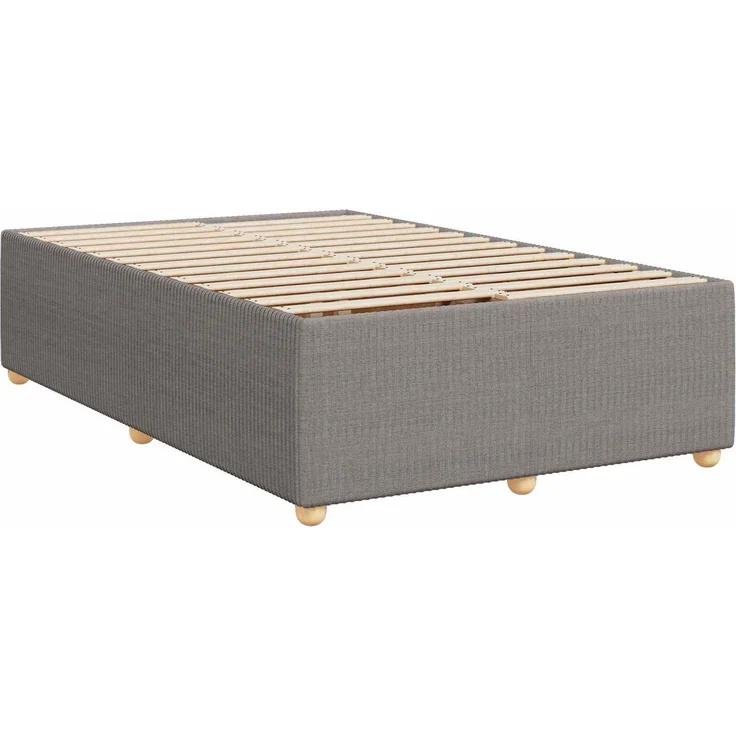 vidaXL Boxspringbett mit Matratze Taupe 120 x 200 cm Stoff 3454372 – Bild 5