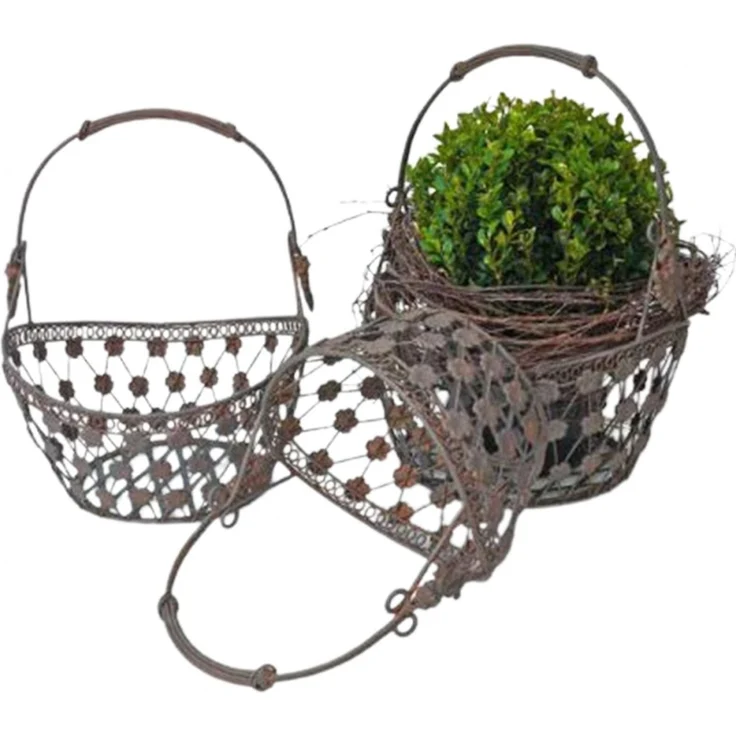 Henkelkorb Tecla groß ca. 40 cm - Gartendekoration – Bild 4