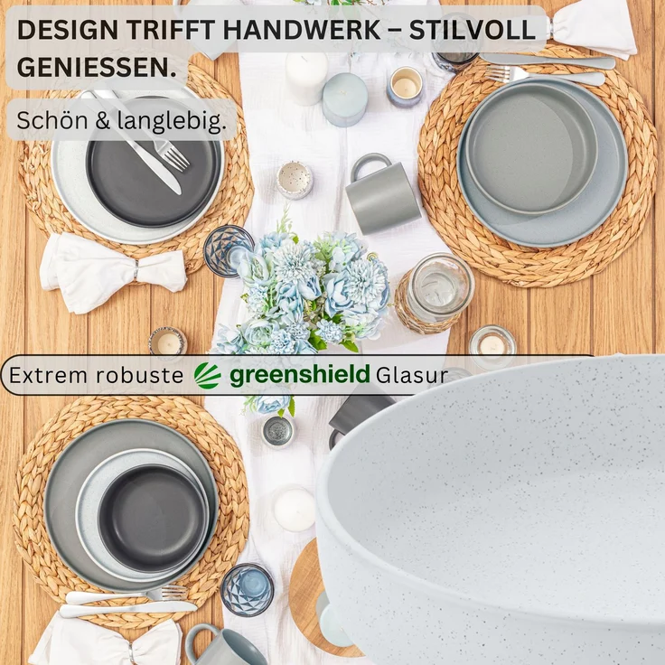 SÄNGER Steingut Pastaschalen Leeds 4 teilig – Bild 3