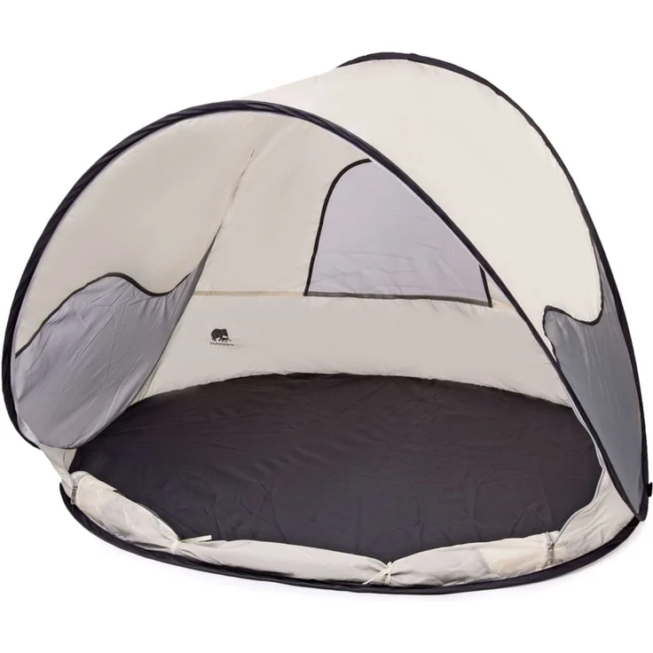DERYAN Pop-Up-Strandzelt mit Moskitonetz 120x90x80 cm Creme 437047 – Bild 4