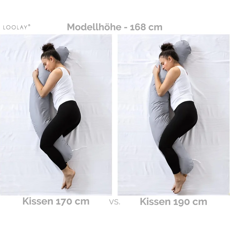 Loolay Stillkissen ROSE Baumwolle/ MINKY Schwangerschaftskissen Stillkissen Frau Kissen, WEICH oder EPS Kügelchen Füllung, 170 oder 190 cm SIZE-Standard, Altrosa Puderrosa Staubrosa Stillkissen + Bezug mit Reißverschluss!, LOOLAY® 100% Europäische Stof... – Bild 7