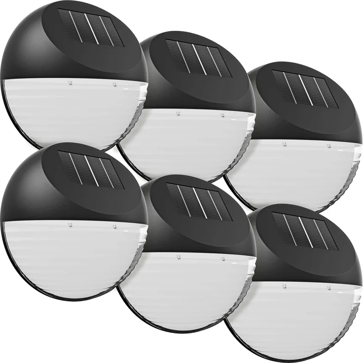 monzana LED Solarleuchte, Solarlampe, 6er Set Solarlampe Außen IP65 Hängend Garten Balkon Außenleuchte Zaun – Bild 1