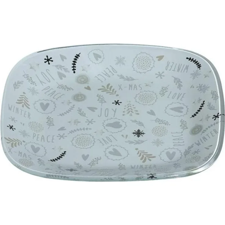 Leonardo Stollenplatte 35x15 cm Neve X-mas icons