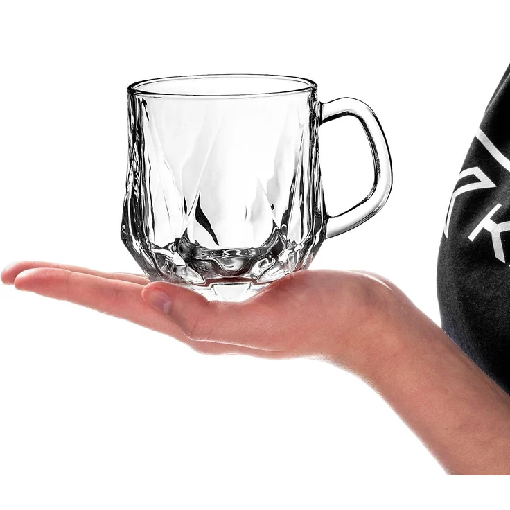 KADAX Kaffee Teegläser 300ml Getränkeglas mit Henkel Glas Set 6x – Bild 7
