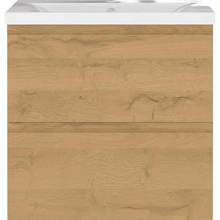 Germania Waschtisch mit Becken 9089-564 GW-Salinas, in Graphit/Grandson-Eiche-Nb, Selbsteinzug der Schubladen, 61 x 65 x 47 cm (BxHxT) – Bild 3