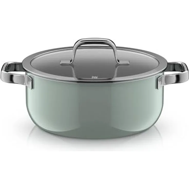 WMF Bratentopf Fusiontec Mineral Pro, Bratentopf mit Deckel, 24 cm, Eucalyptus Haze, Fusiontec (Set, 1-tlg), extrem harte und strapazierfähige Oberfläche. Made in Germany