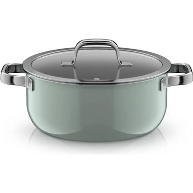 WMF Bratentopf Fusiontec Mineral Pro, Bratentopf mit Deckel, 24 cm, Eucalyptus Haze, Fusiontec (Set, 1-tlg), extrem harte und strapazierfähige Oberfläche. Made in Germany – Bild 1