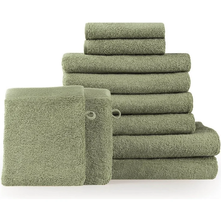 Blumtal Handtuch Set Blumtal 10 Teilig - Handtücher Set 100% Baumwolle, weich und saugstark, Frottee (10er Set, 10-St), 2 Bad 70x140, 4 Hand 50x100, 2 Gäste 30x50, 2 Waschlappen 15x21cm – Bild 1