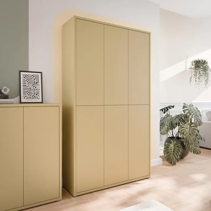 FORTE Schuhschrank Alice Springs, Schuhschrank, B/H/T 109,2/191,9/34,9 cm, 36 Paar Schuhe (B/H/T 109,2/191,9/34,9 cm) Stauraumschrank, Mehrzweckschrank, (B/H 109cm x 192cm), mit 16 Böden – Bild 3