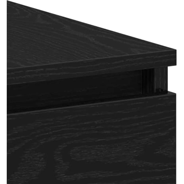 vidaXL Schreibtisch mit Speicher Schwarz Eichen-Optik 140 x 50 x 76 cm 3329284 – Bild 6
