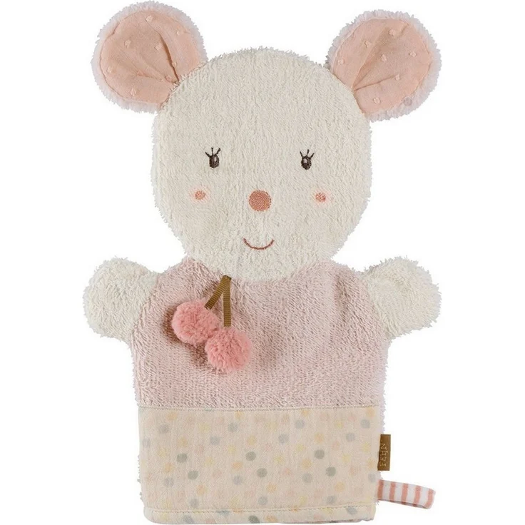 Fehn feehnLAND Waschhandschuh Waschlappen Maus Rose 29 cm – Bild 5