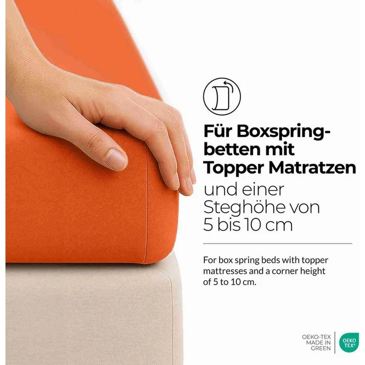 etérea Himmlische Qualität Spannbettlaken etérea Comfort Jersey Topper Spannbettlaken, Jersey, Gummizug: rundum, (1 Stück) – Bild 3