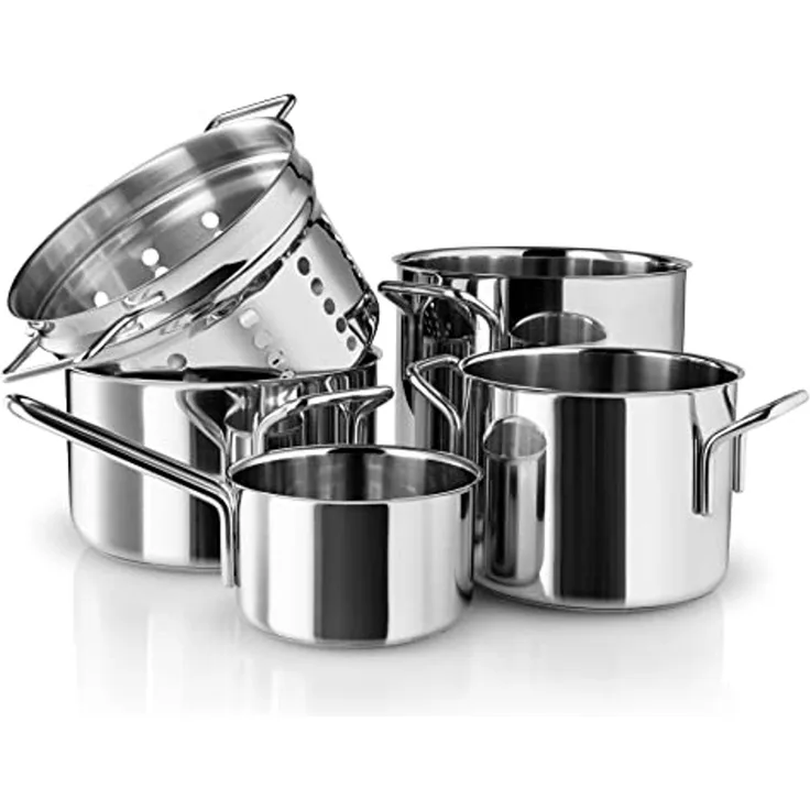 Eva Solo Topf-Set Eva Trio, Edelstahl (5-teilig, 5-tlg), induktionsgeeignet