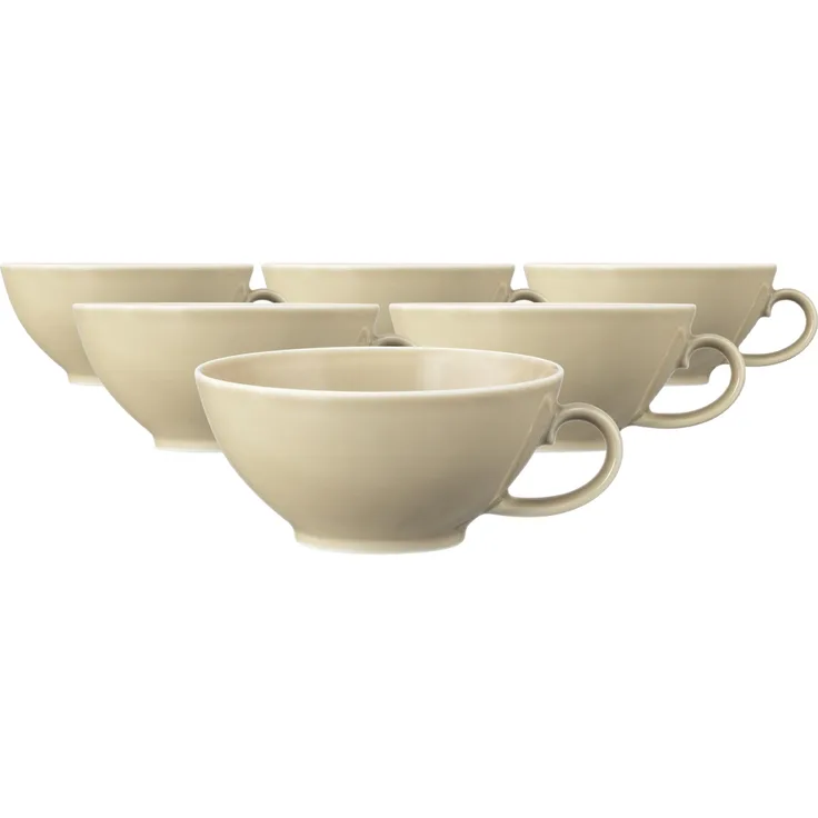 Seltmann Weiden Beat Color Glaze Teetasse 140 ml 6er Set - Sandbeige