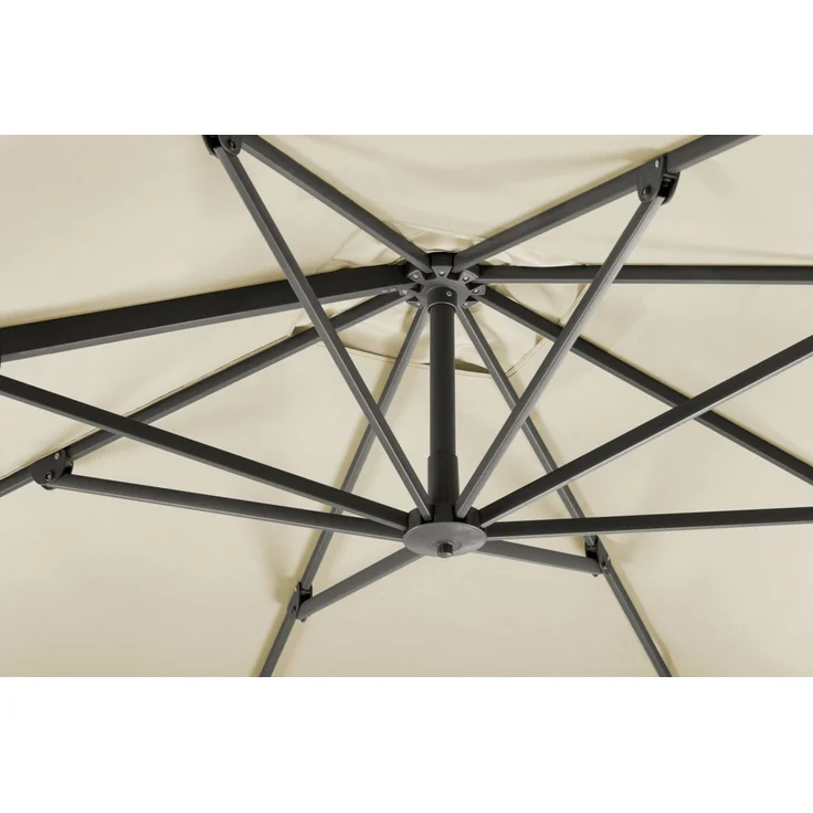 Schneider Schirme Ampelschirm, Rhodos Twist, Natur / Schwarz, 3x3 m – Bild 5