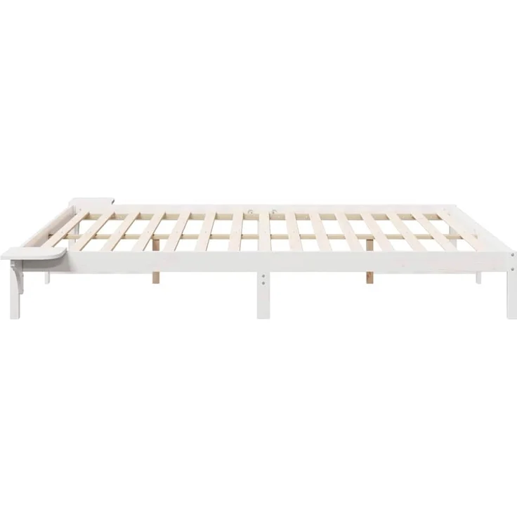 vidaXL Bettgestell mit Nachttischen Weiß 180 x 220 cm 873254 – Bild 5