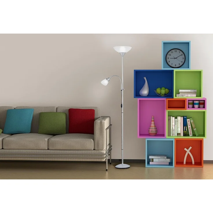 lightling Stehlampe Enzo, ohne Leuchtmittel, Schnurschalter, getrennt schaltbar, E27 – Bild 4