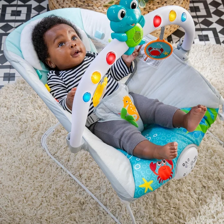 Baby Einstein, Ocean Explorers Musikalische Babywippe Babyschaukel, Kick to It Neptune, Unisex, fr Kinder von 0-6 Monaten bis zu 9kg – Bild 12