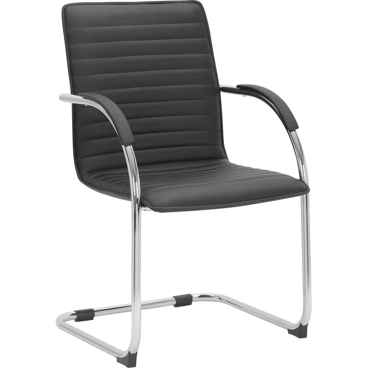 CLP 2er Set Besucherstühle Tira Kunstleder,schwarz – Bild 2