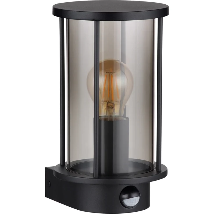 Außenwandleuchte GRACEY aus Edelstahl mit Bewegungsmelder & Rauchglas, H: 25cm – Bild 6