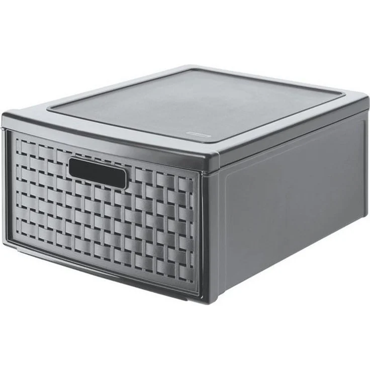 Rotho Schubladenbox Country groß, 19,2 L anthrazit – Bild 2