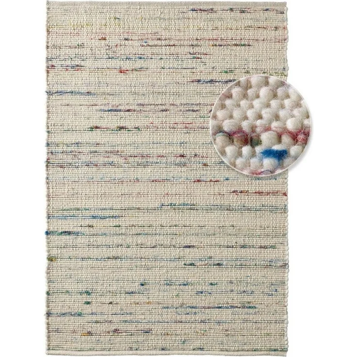 TaraCarpet Wollteppich TaraCarpet Handwebteppich Malmoe Fashion, rechteckig, Höhe: 10 mm, Handgewebter Teppich multi Wohnzimmer Schlafzimmer Esszimmer 070X130 – Bild 1