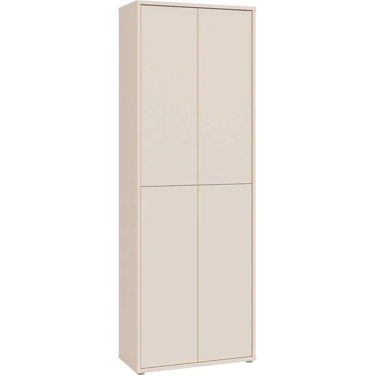 Schuhschrank >ALICE SPRINGS< 4 Türen, push to open, sandfarbig - 74,5x191,9x34,9cm (BxHxT) – Bild 1