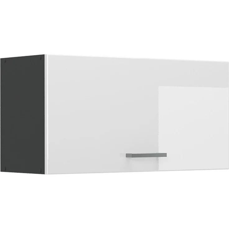 Hängeschrank R-Line Weiß Hochglanz/Anthrazit 80 cm Flach Vicco – Bild 1