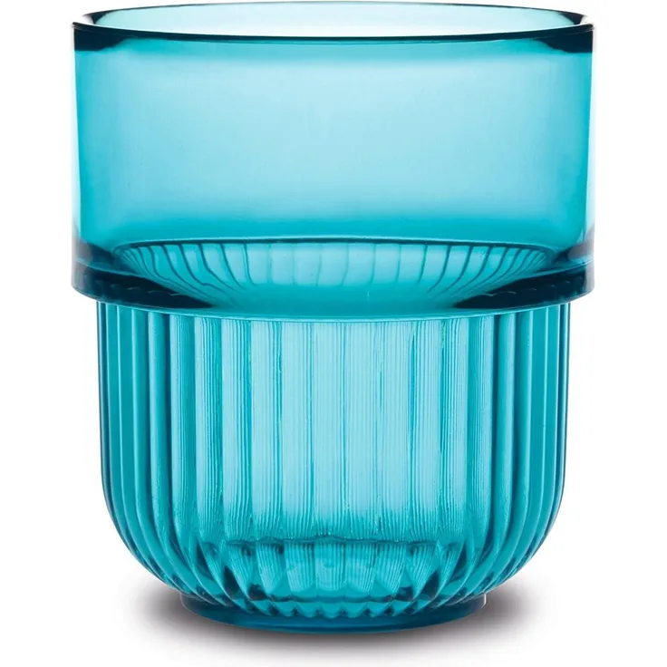 Authentics Kali Becher 2er-Set, Stapelbar, Transparent Ozeanblau, Kunststoff, 1300565