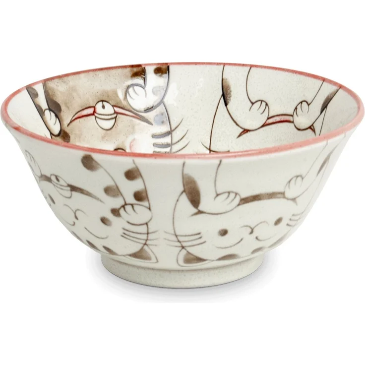 WestCraft Snackschale Tokio Japan Design Katzen Schalen Kawaii Cat Tayo Schüssel Blue & Pink, Porzellan, (1-tlg), Ramen Reis Nudel Suppen Dessert Bowl, Kawaii Cat – Bild 2