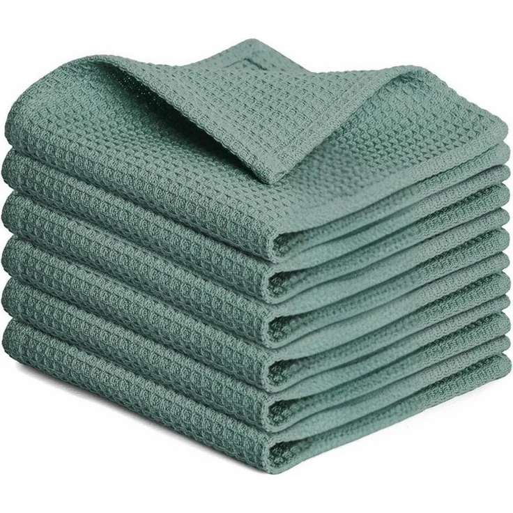 Blumtal Geschirrtuch Set 50x70 oder 30x30 cm, 100% Baumwolle, (6-tlg), Saugfähig, schnell trocknend, waschbar, 100% Baumwolle – Bild 1