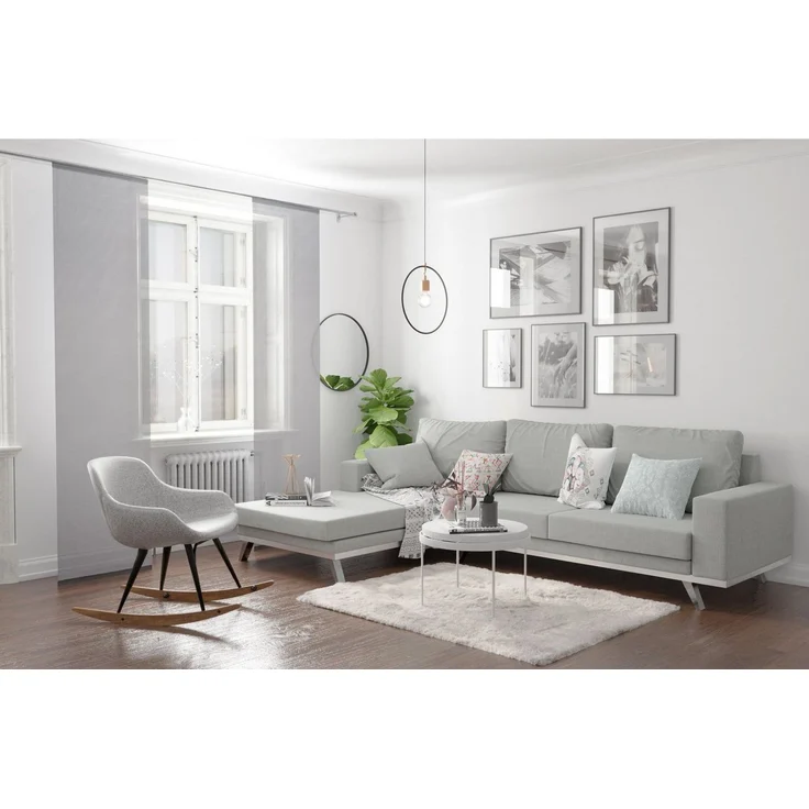 HOMING Schiebegardine Manhattan (1 St), Klettband, transparent, modern, Wohnzimmer, Schlafzimmer – Bild 1
