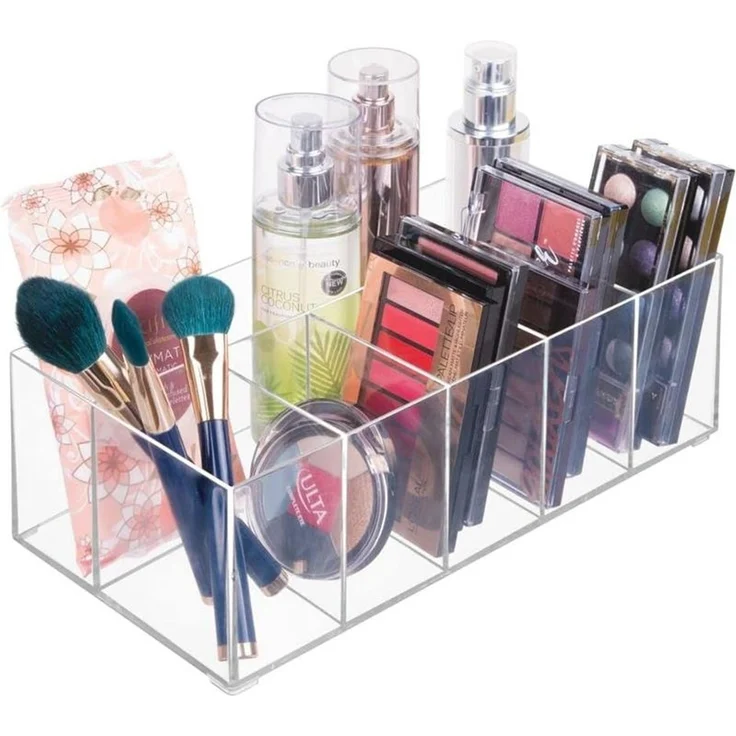 Schminkaufbewahrung Kosmetik Organizer 6 Fächer mDesign BPA frei transparent – Bild 3