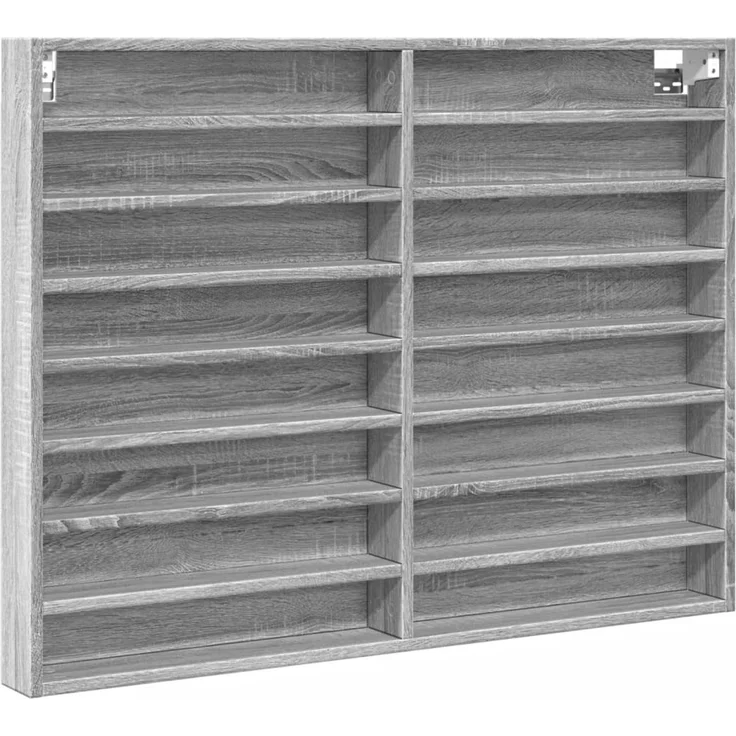 vidaXL Vitrinenschrank Grau Sonoma 100x8,5x75 cm Holzwerkstoff 847938 – Bild 2