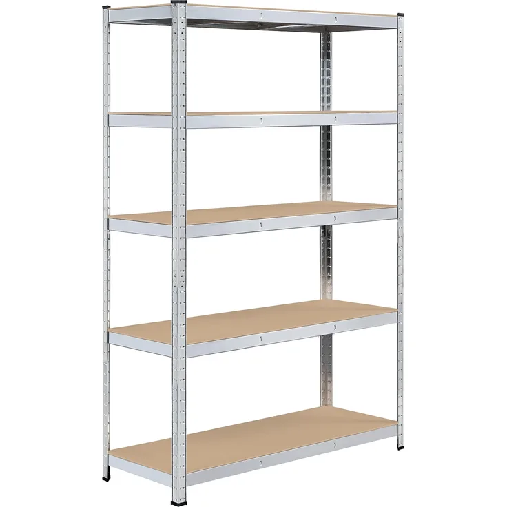 Yaheetech Schwerlastregal 180 x 120 x 45 cm Lagerregal 5 Böden Metall Regal Max. Belastbarkeit : 875kg Silbern