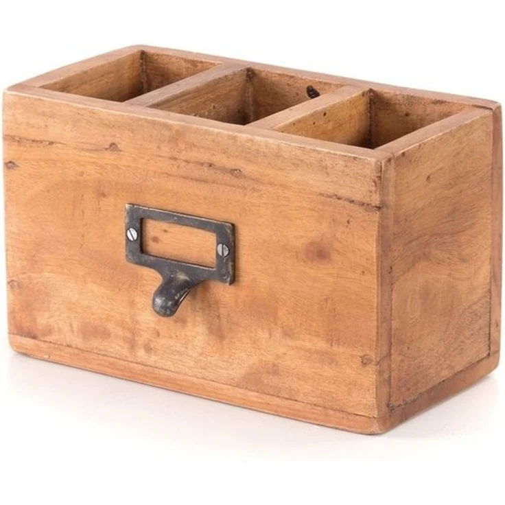 DESIGN DELIGHTS Aufbewahrungsbox STIFTEHALTER "BOX 18", Altholz massiv, 19x12 cm (BxH), Stiftebox, F – Bild 4