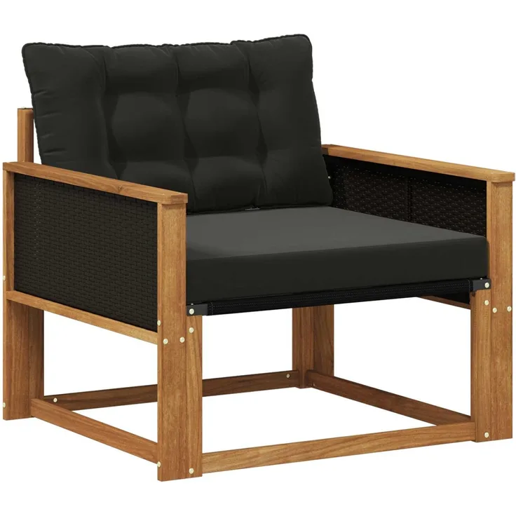 vidaXL Outdoor-Sofagarnitur Massives Akazienholz und Textilene Natur 3438880