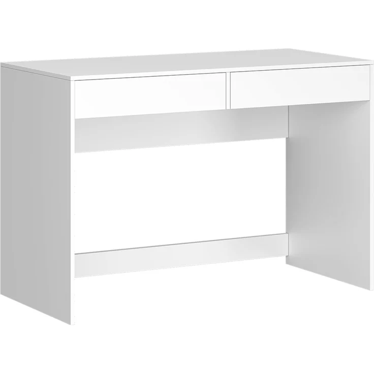 Bellamio 'Toce' Schreibtisch mit 2 Schubladen, weiß, 75x53x110 cm, Bürotisch mit Stauraum, schmaler Arbeitstisch – Bild 2