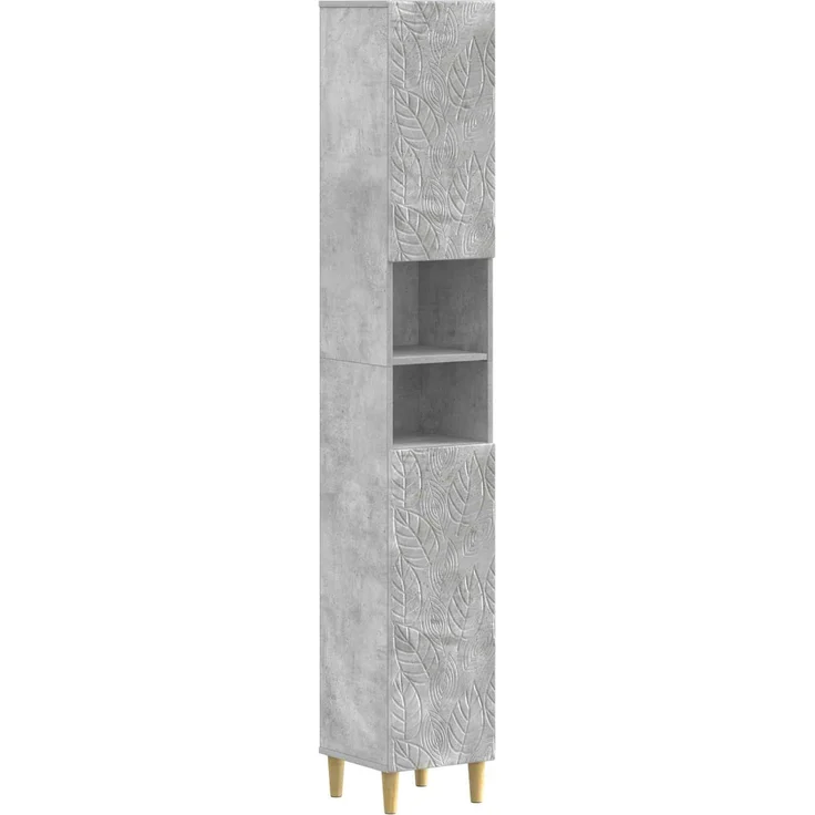 vidaXL 4-teiliges Badezimmer-Schrank-Set DELFT Betongrau Holzwerkstoff 3417948 – Bild 6