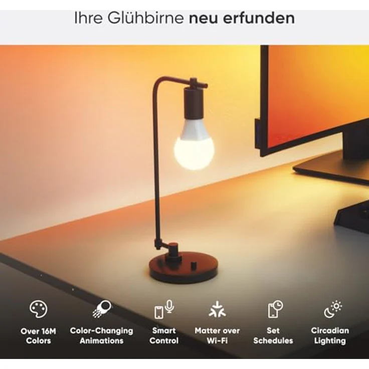 Nanoleaf Essentials Matter WLAN Smart Bulb E27 - 4PK EEK G – Bild 3