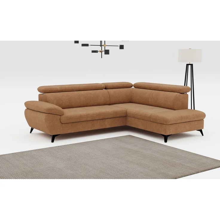 COTTA Ecksofa Hudson L-Form, B: 256 cm, mit Kopfteilverstellung, optional Bettfunktion & Bettkasten