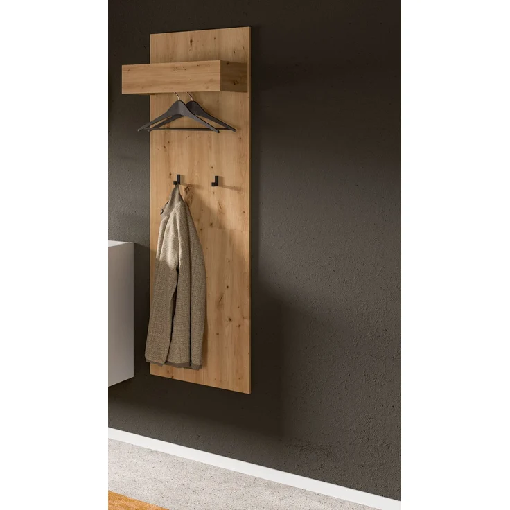 Garderobenpaneel B/H/T: 160x50x6 cm in Artisan Oak Nachbildung – Bild 5