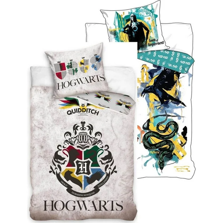 Carbotex Bettwäsche Harry Potter - Hogwarts - 2 x Bettwäsche im Doppelpack, 135x200 80x80, Baumwolle, 100% Baumwolle – Bild 1