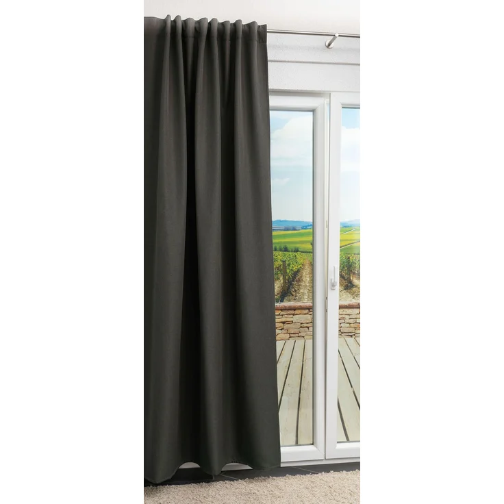 Lysel - Dekoschal Thermo Dimout #1W in den Maßen (B x H): 135cm x 245cm in Grau/grau – Bild 1