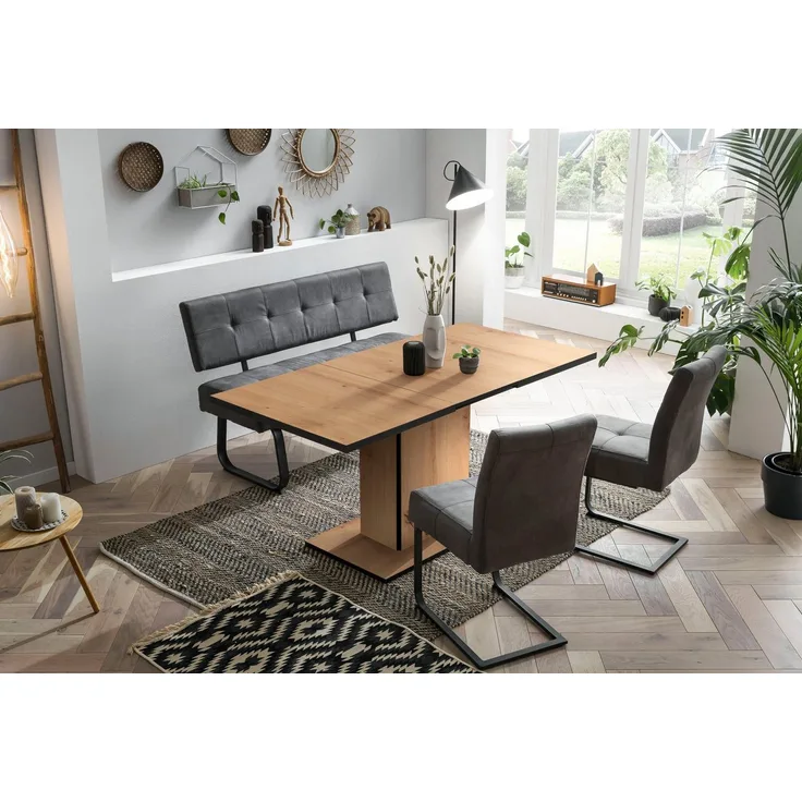 HELA Essgruppe Luise I G (Bank, Stühle, Tisch), (Set, 4-tlg), Komfortsitz mit Federkern, Topseller Tischgruppe, Esszimmer