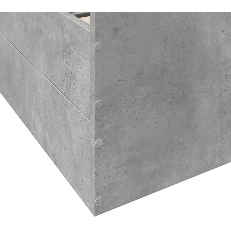 vidaXL Bettgestell mit Schubladen Betongrau 160x200 cm Holzwerkstoff 3280282 – Bild 8