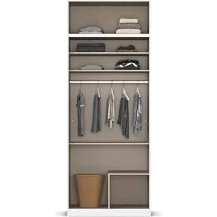 Rauch Möbel Lagoa, Kleiderschrank, Garderobe für Schlafzimmer, Kinderzimmer, Jugendzimmer 4-türig, 2 Schubladen, mit Zubehör Classic, Farbe Eiche Sonoma, Holz, Breite 91 – Bild 8